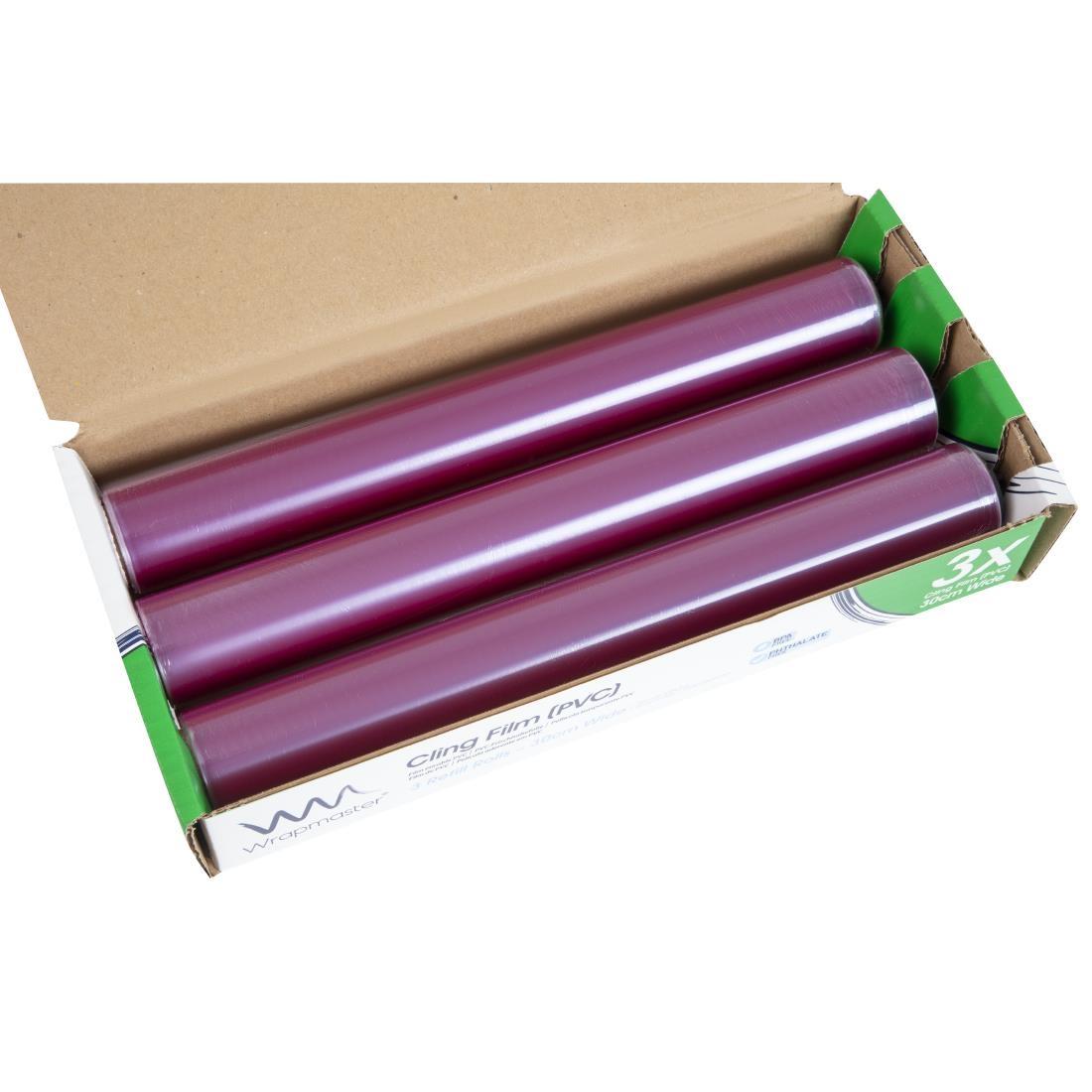 Wrapmaster Cling Film 300mm x 100m (Pack of 3) - CB624  - 3