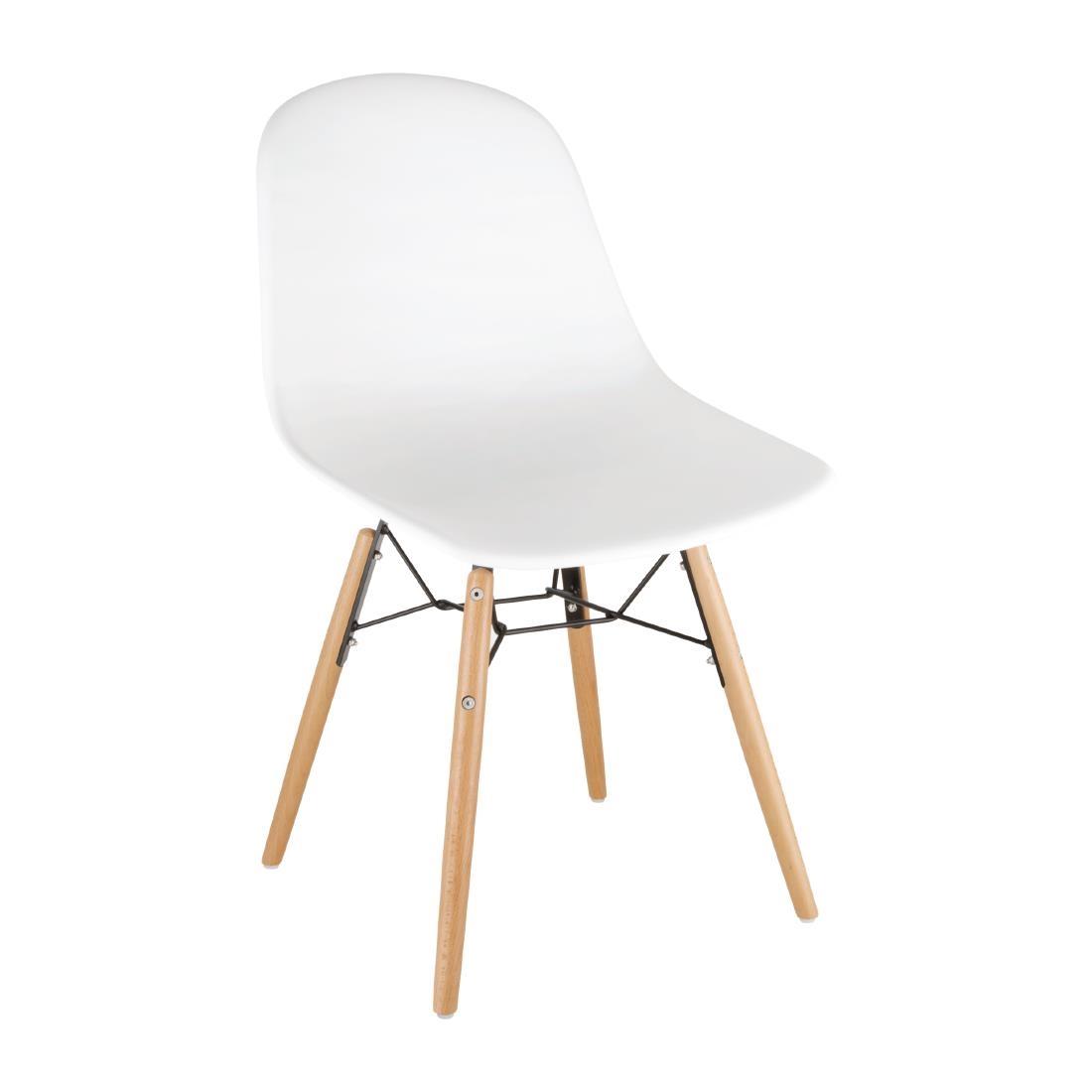Bolero Arlo Side Chair White (Pack 2) - DM840  - 1