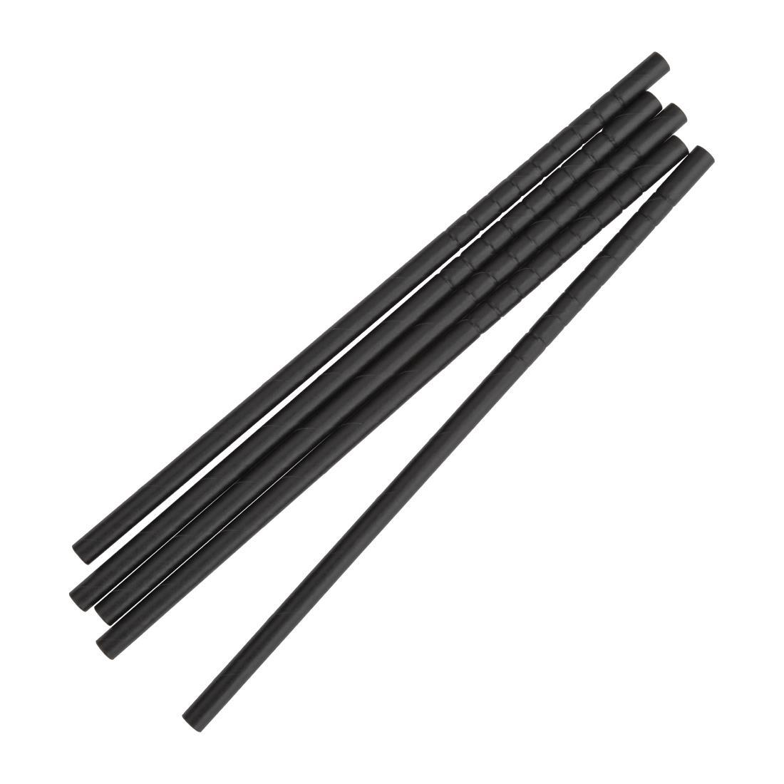 Fiesta Compostable Bendy Paper Straws Black (Pack of 250) - FB140  - 3