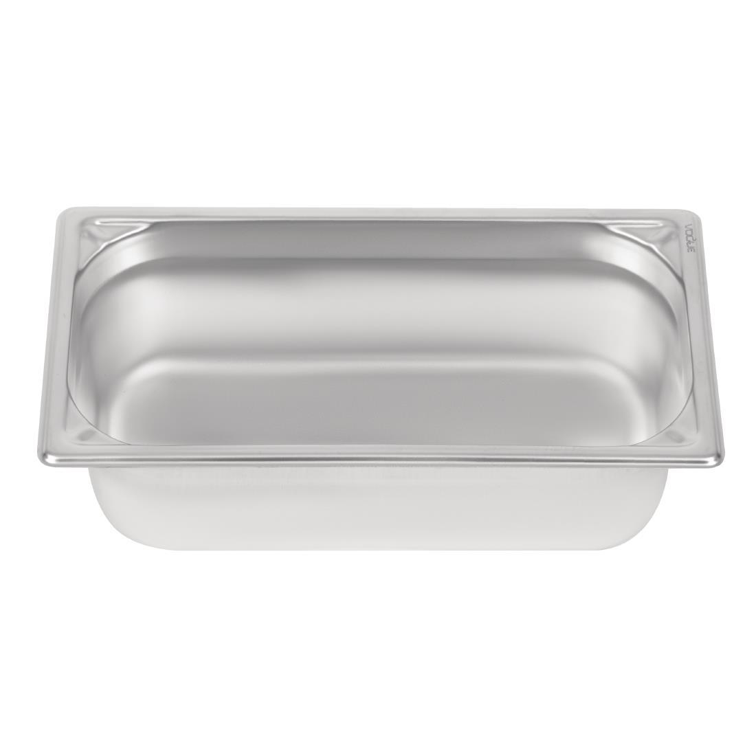 Vogue Heavy Duty Stainless Steel 1/3 Gastronorm Pan 100mm - DW443  - 3