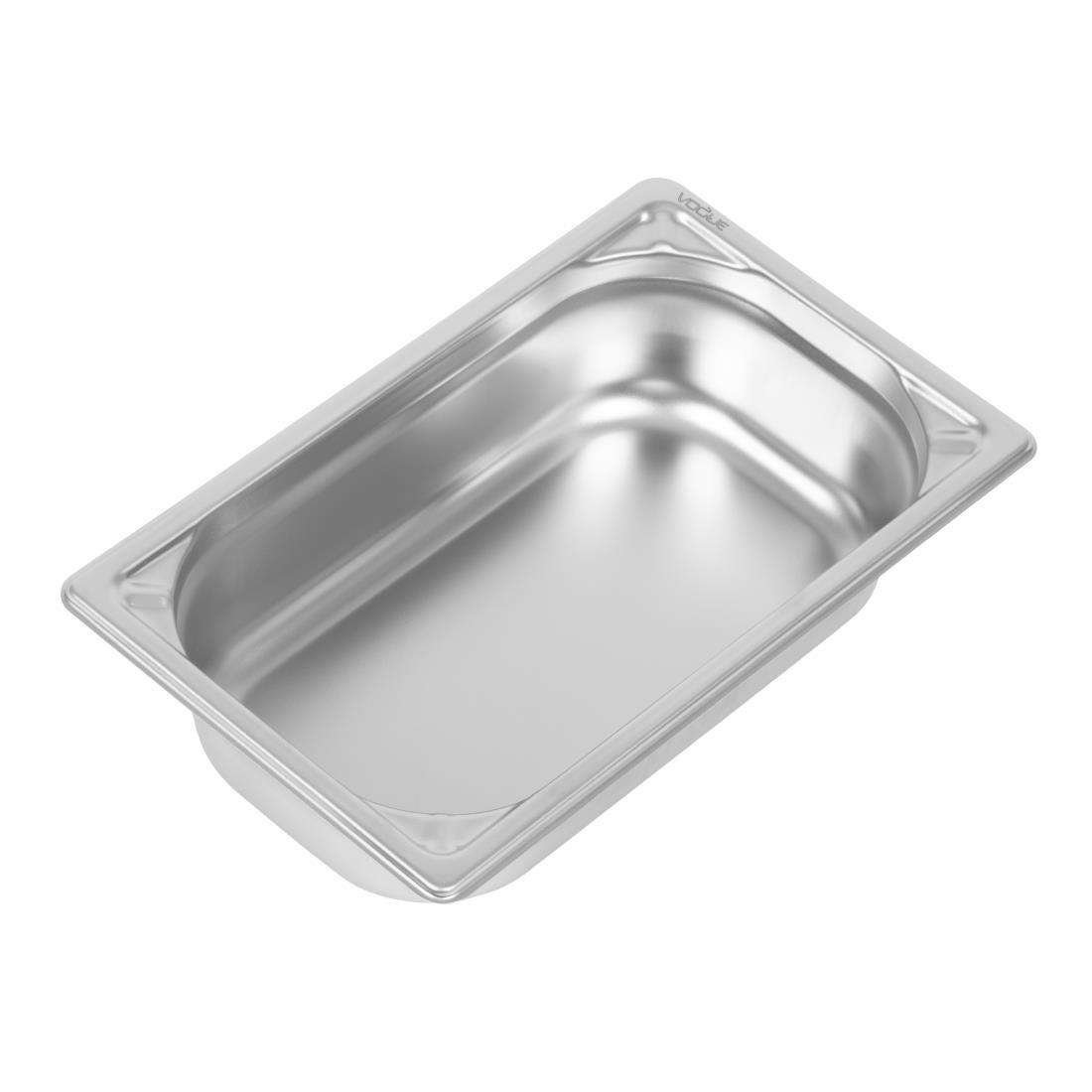 Vogue Heavy Duty Stainless Steel 1/4 Gastronorm Pan 65mm - DW446  - 1