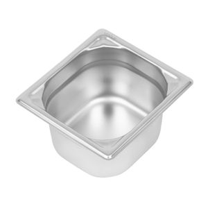 Vogue Heavy Duty Stainless Steel 1/6 Gastronorm Pan 100mm - DW450  - 1