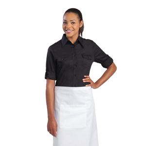 Chef Works Womens Pilot Shirt Black S - B213-S  - 1