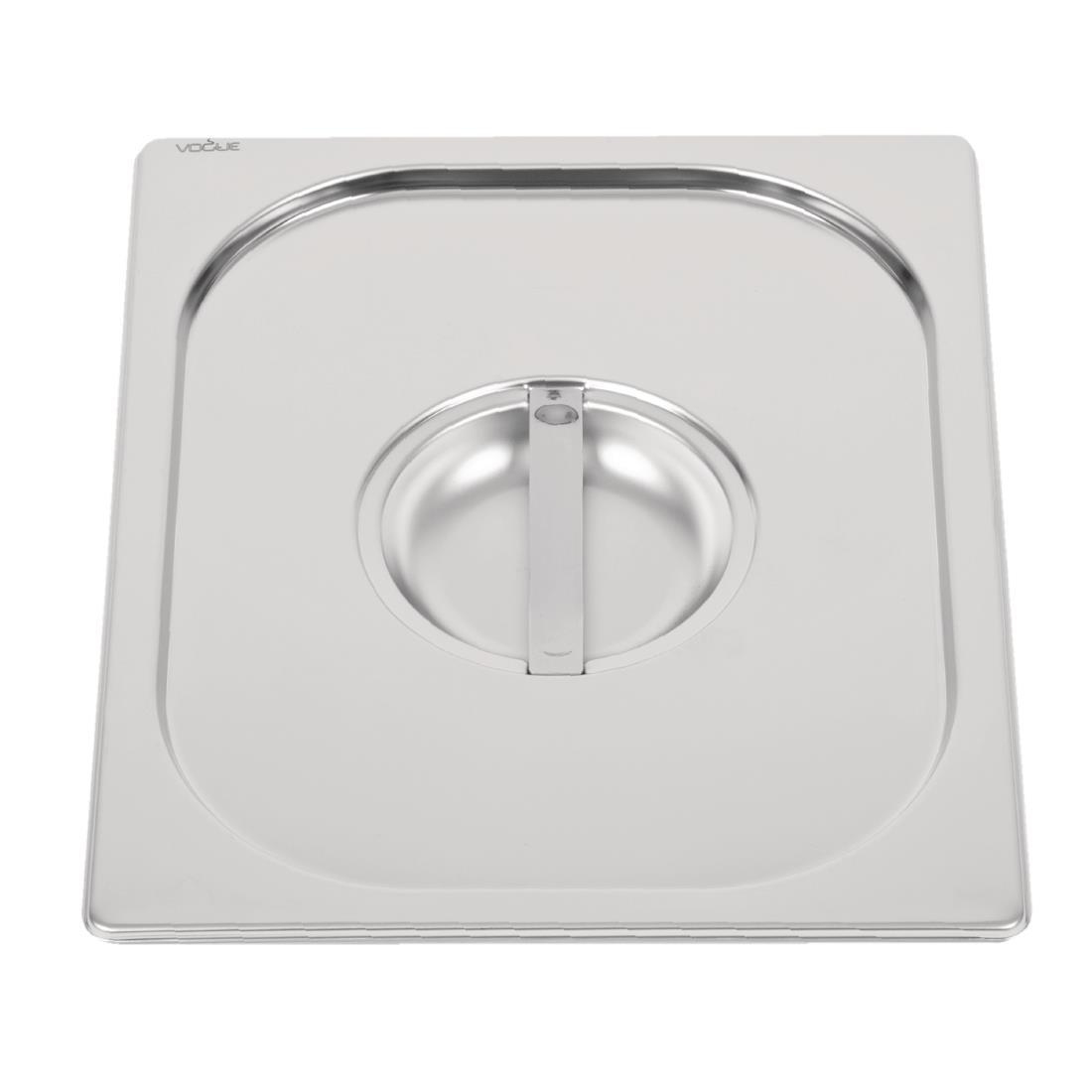 Vogue Heavy Duty Stainless Steel 1/2 Gastronorm Pan Lid - DW456  - 2