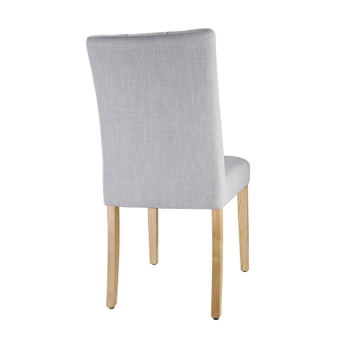 Bolero Chiswick Button Dining Chairs French Grey (Pack of 2) - DT698  - 3