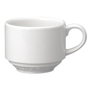 Churchill Chateau Blanc Stackable Tea Cups 199ml (Pack of 24) - M570  - 1