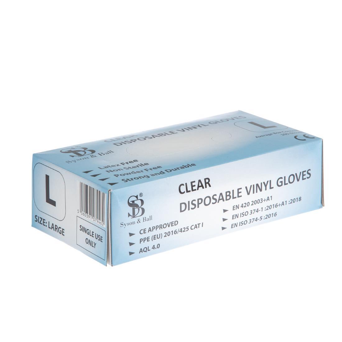 Powder-Free Latex Gloves Clear Small (Pack of 100) - Y262-S  - 2