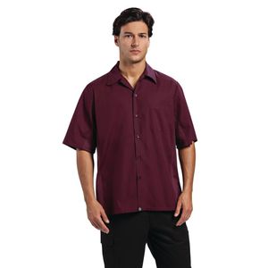 Chef Works Unisex Cool Vent Chef Shirt Merlot XL - B312-XL  - 1