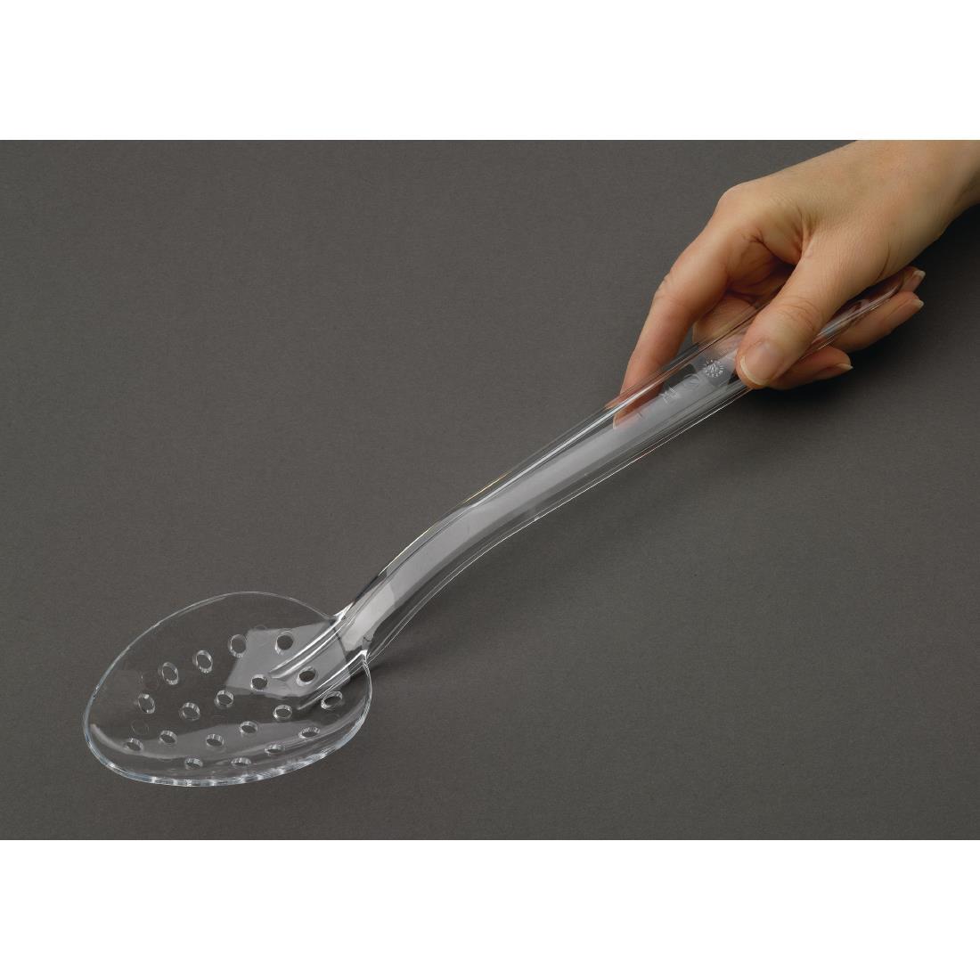 Matfer Bourgeat Exoglass Perforated Serving Spoon Clear 13" - DR198  - 3