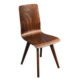 Fameg Wooden Flow Bentwood Walnut Side Chairs (Pack of 2) - CW009  - 1