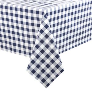PVC Chequered Tablecloth Blue 54 x 70in - E790  - 1