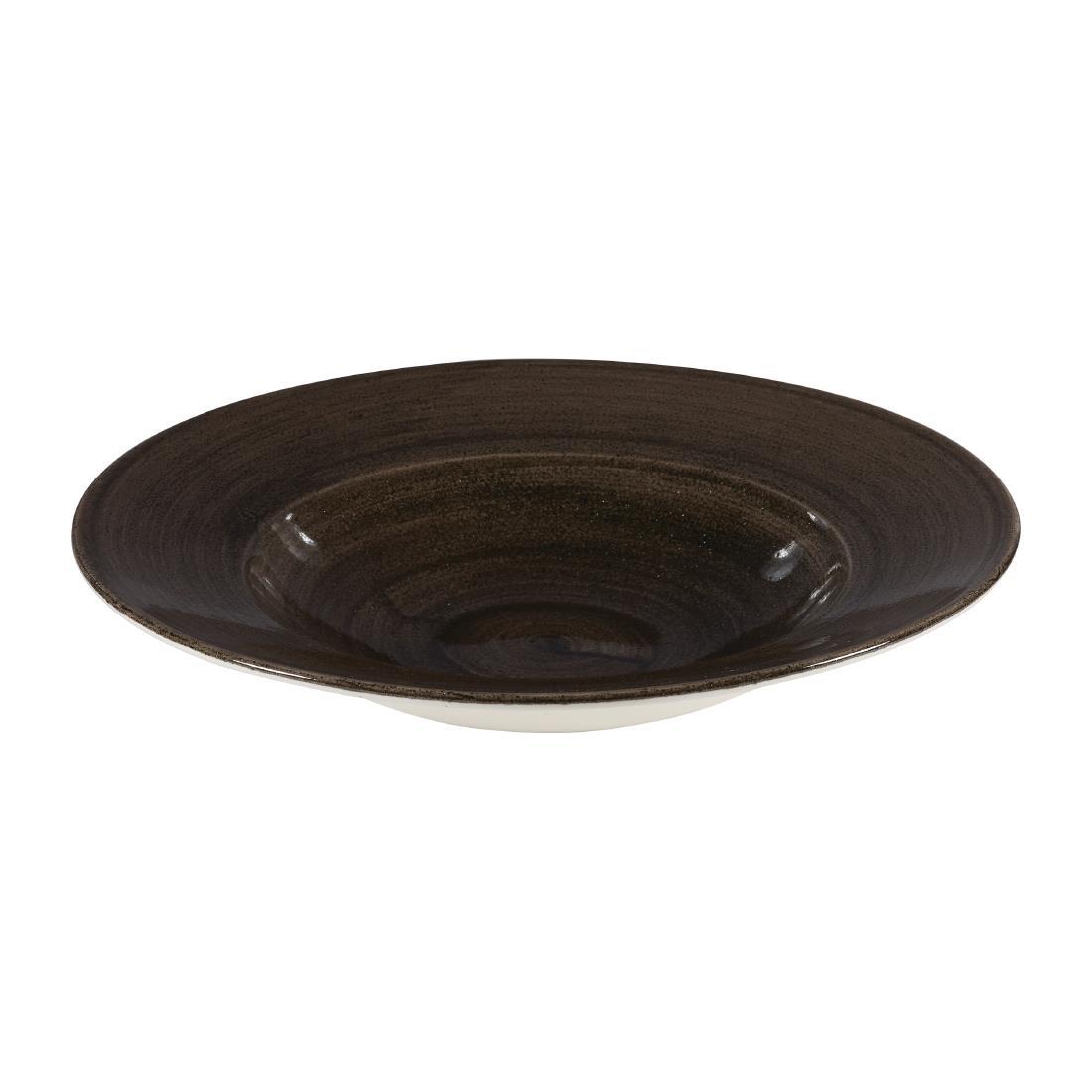 Churchill Stonecast Patina Profile Wide Rim Bowls Iron Black 280mm (Pack of 12) - DY909  - 2