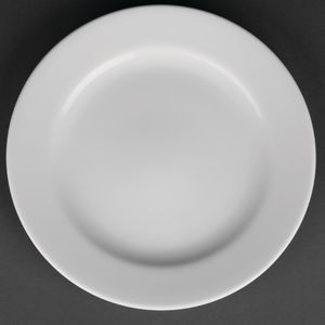 Royal Porcelain Classic White Wide Rim Plates 210mm (Pack of 12) - CG007  - 1