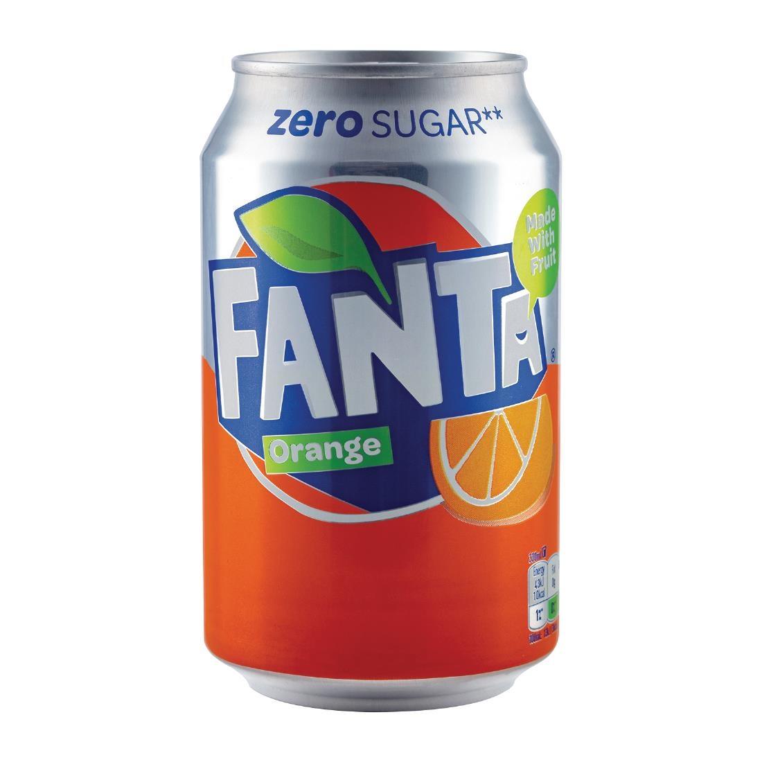 Fanta Orange Soft Drink Can 330 Ml (pack Of 24)