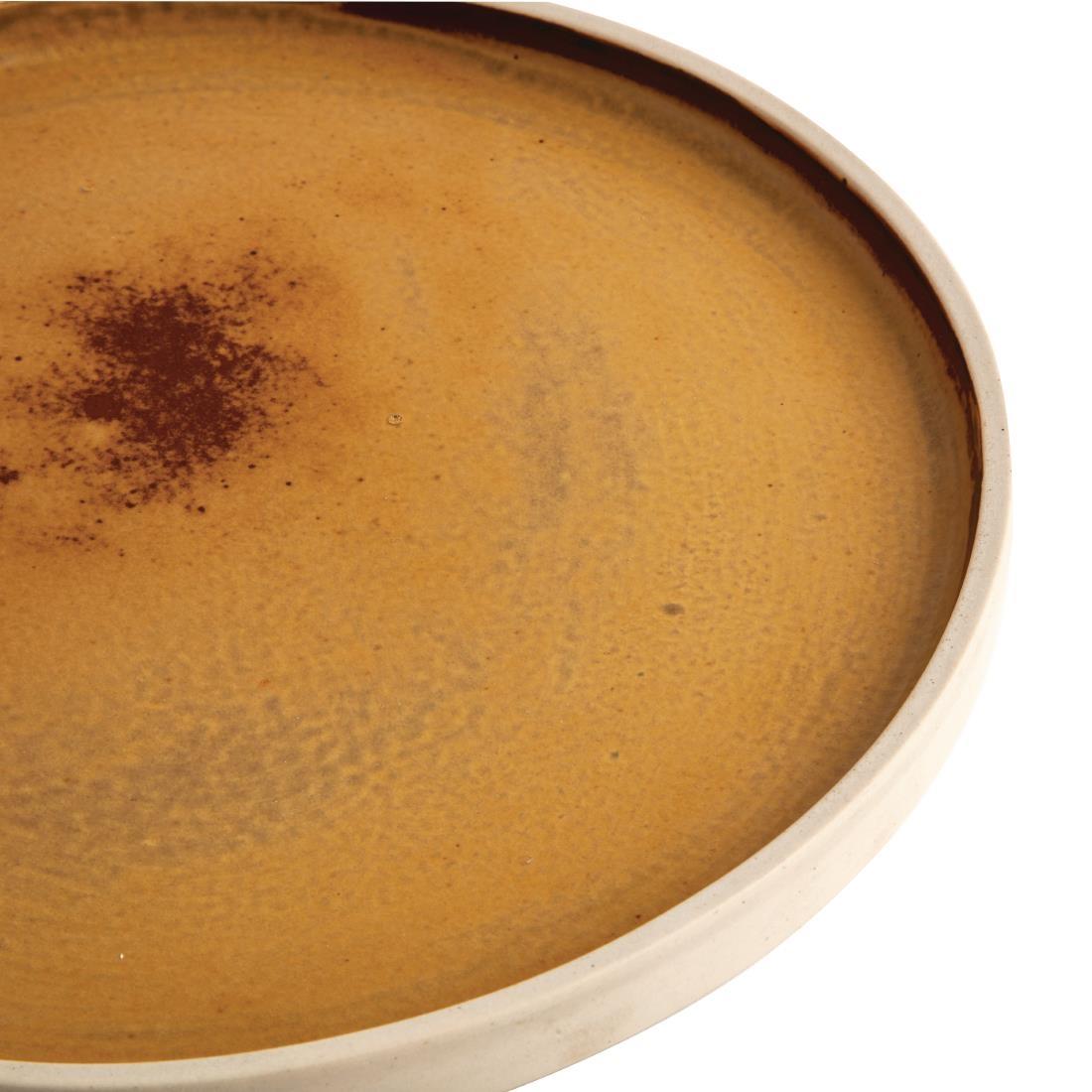 Olympia Canvas Flat Round Plate Sienna Rust 250mm (Pack of 6) - FA308  - 4