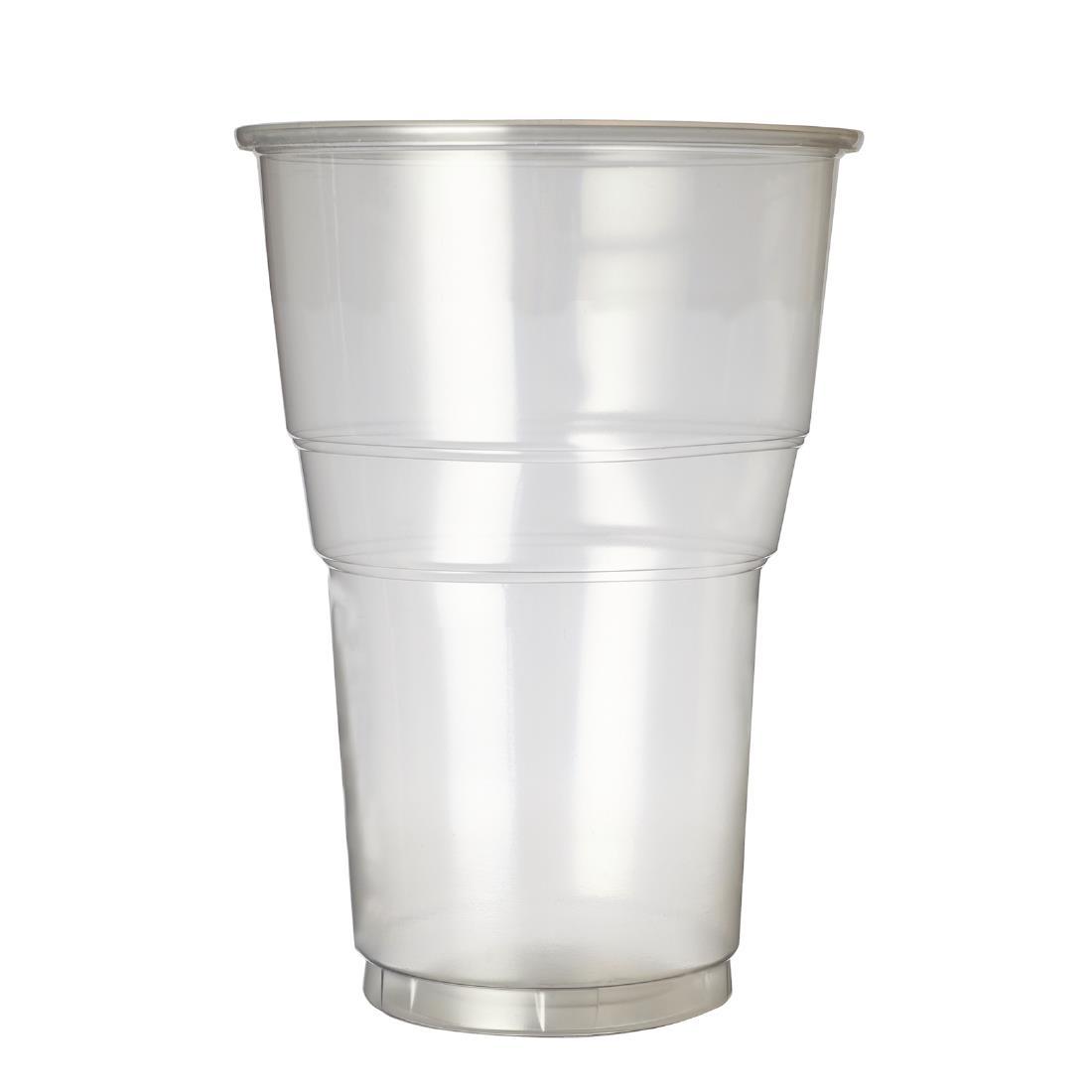 eGreen Premium Disposable Pint Glass CE Marked 568ml (Pack of 1000) - CP891  - 1