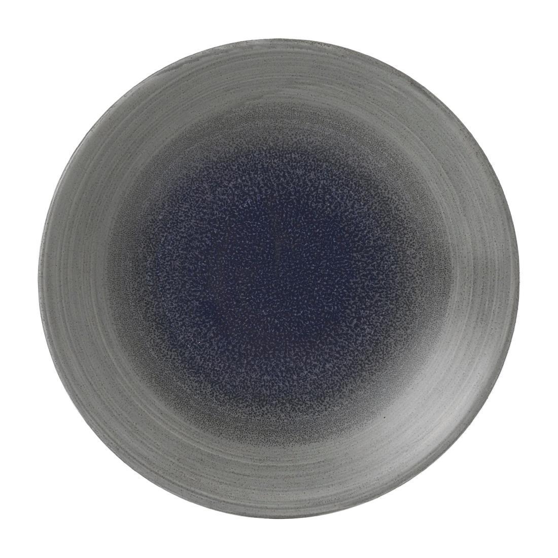 Churchill Stonecast Aqueous Deep Coupe Plates Grey 218mm (Pack of 12) - FD853  - 2