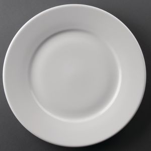 Olympia Athena Wide Rimmed Plates White 254mm (Pack of 12) - CC209  - 1