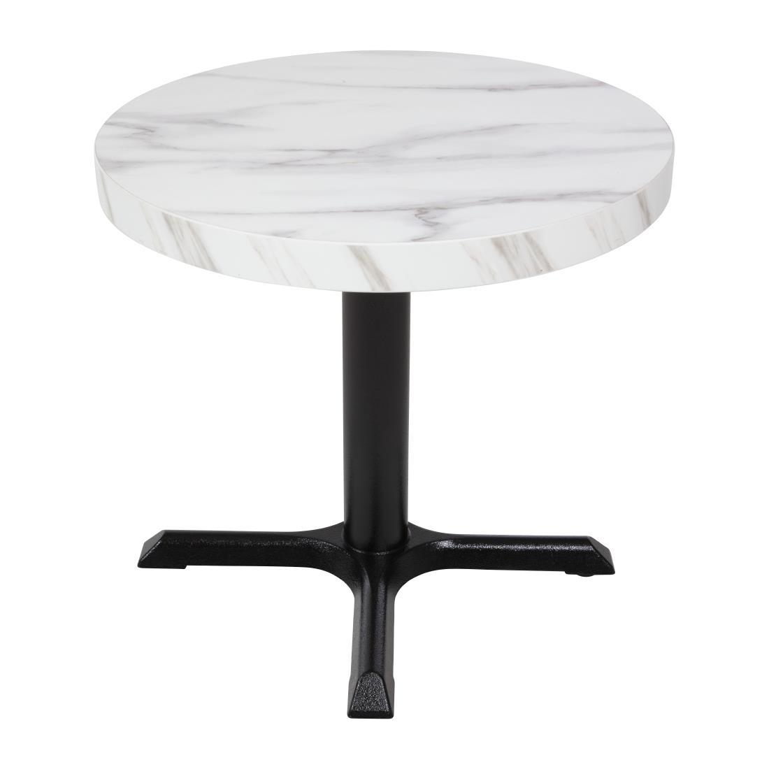 Bolero Pre-drilled Round Table Top Marble Effect 600mm - DT445  - 3