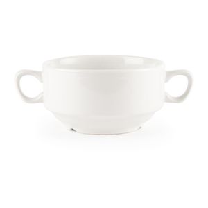 Churchill Whiteware Handled Soup Bowls 398ml (Pack of 24) - P283  - 1