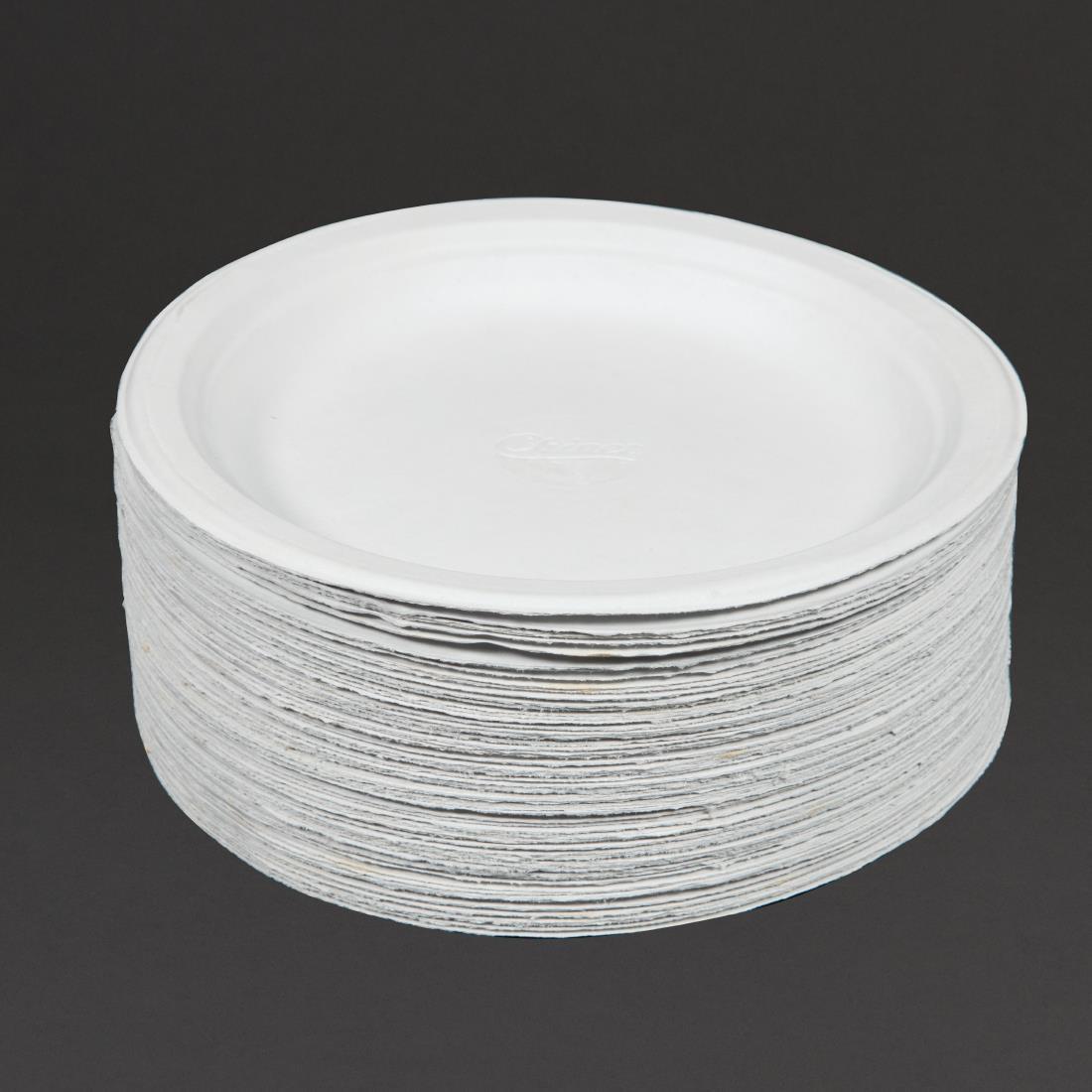 Huhtamaki Compostable Moulded Fibre Chinet Plates 220mm (Pack of 125) - CM148  - 6
