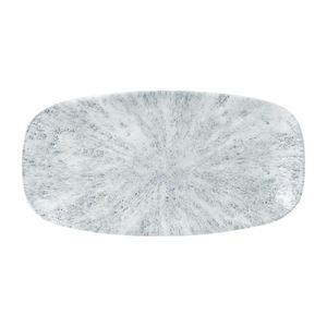 Churchill Stone Oblong Plates Pearl Grey 298x152mm (Pack of 12) - FD894  - 1