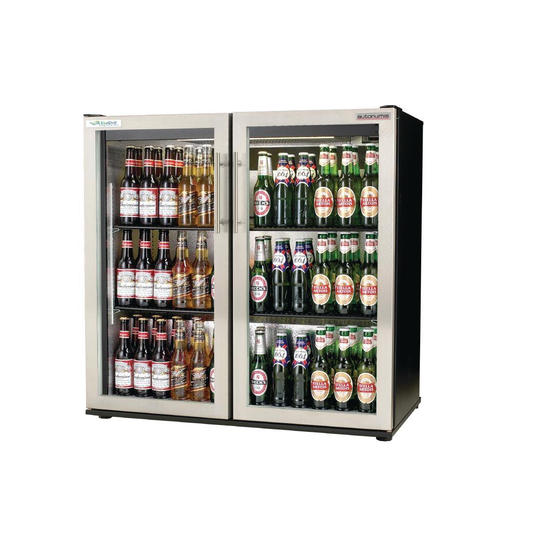 Autonumis EcoChill Double Hinged Door 3ft Back Bar Cooler St/St Door A215196 - GN376  - 1