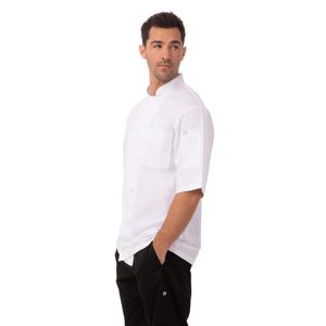 Chefs Works Montreal Cool Vent Unisex Short Sleeve Chefs Jacket White 4XL - A914-4XL  - 2