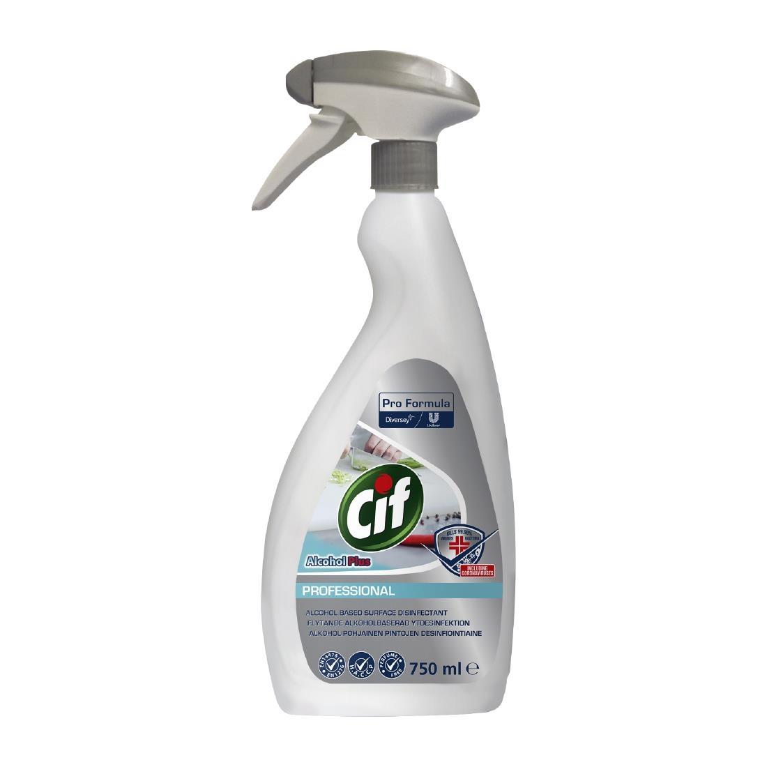 Cif Pro Formula Alcohol Plus Surface Disinfectant Ready To Use 750ml (6 Pack) - FT009  - 1