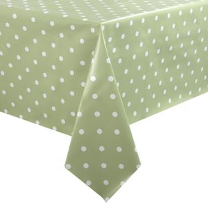 PVC Green Polka Dot Table Cloth 55in - GL115  - 1