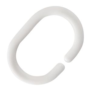 Mitre Essentials May Plastic Shower Curtain Ring (Pack of 12) - GT789  - 1