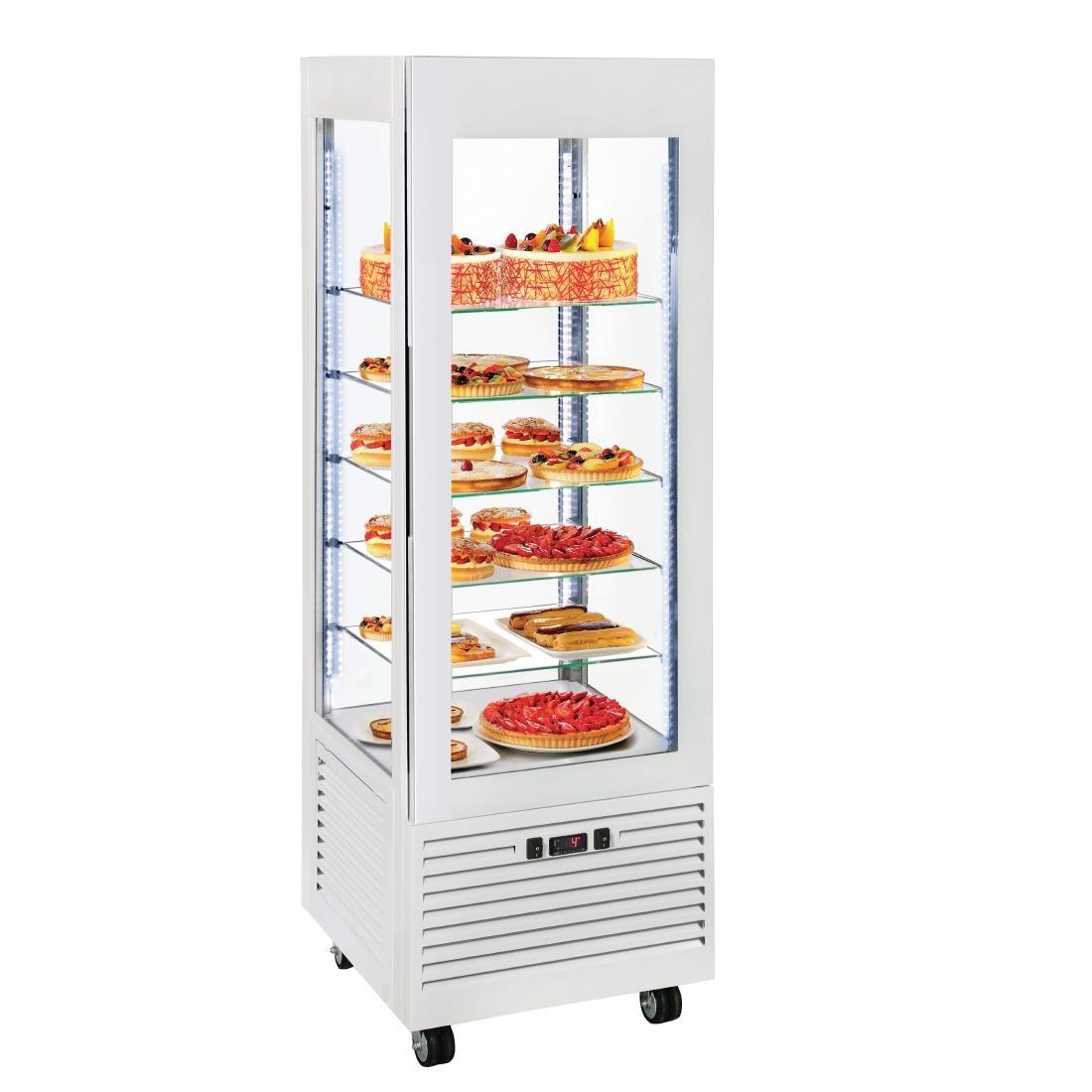 Roller Grill Display Fridge with Fixed Shelves White - DT735  - 1