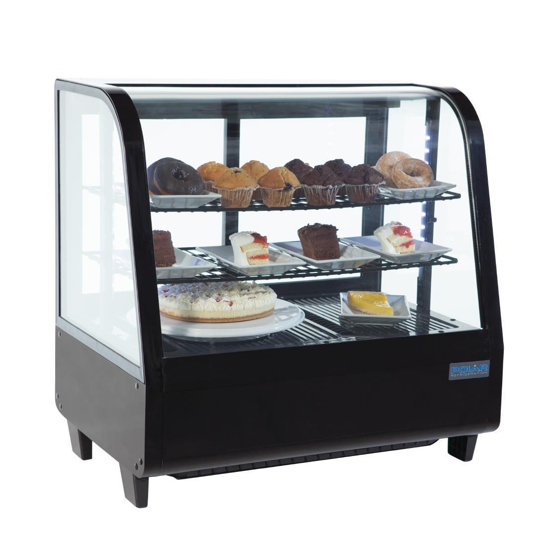 Polar C-Series Countertop Food Display Fridge 100Ltr Black - CC611  - 5