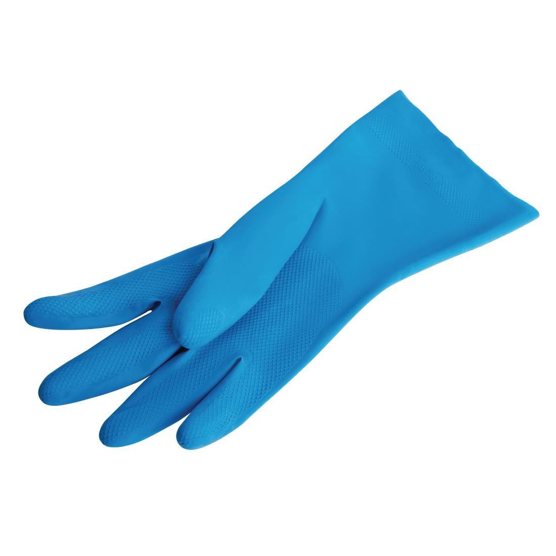 MAPA Vital 165 Liquid-Proof Food Handling Gloves Blue Large (One Pair) - FA293-L  - 4