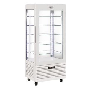 Roller Grill Display Fridge with Fixed Shelves White - DT738  - 1