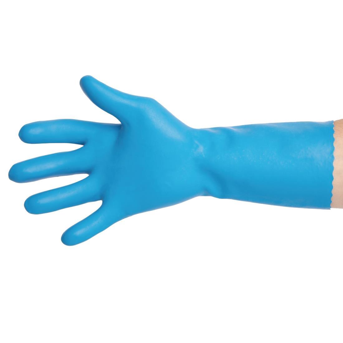 MAPA Jersette 308 Liquid-Proof Food Handling Gloves Blue Large - FA294-L  - 6