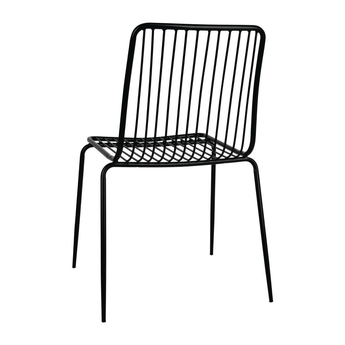 Bolero Steel Wire Dining Chairs (Pack of 4) - FB874  - 3