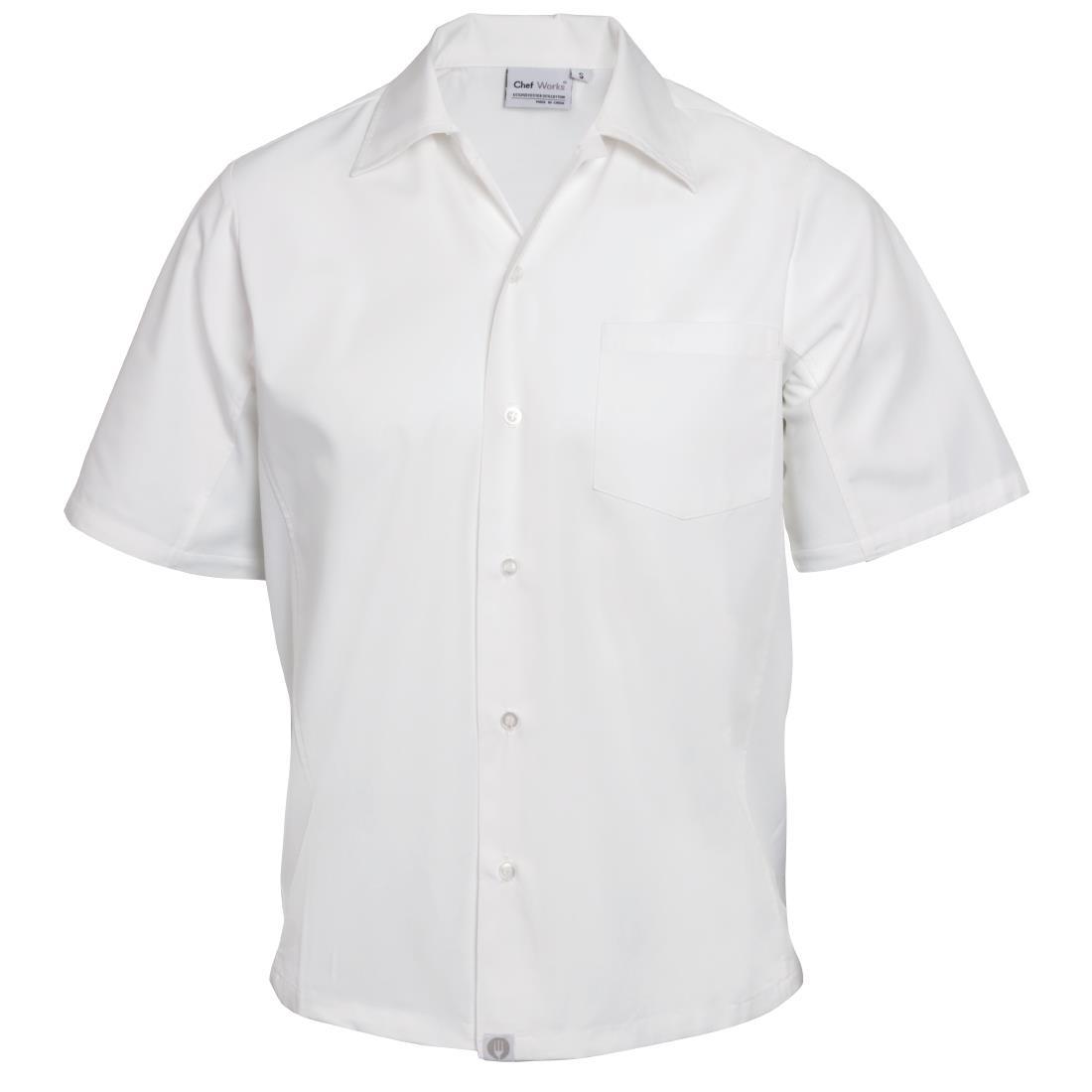 Chef Works Unisex Cool Vent Chefs Shirt White XS