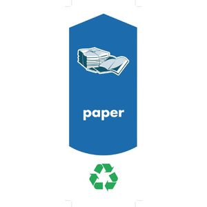 Rubbermaid Paper Recycling Stickers (Pack of 4)