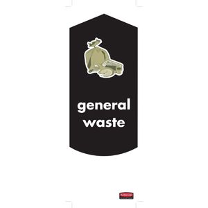 Rubbermaid General Waste Stickers (Pack of 4)