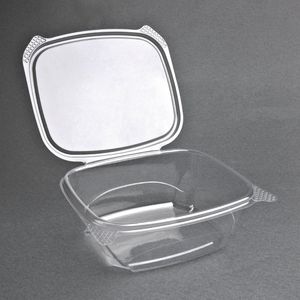 Fiesta Green Compostable PLA Hinged-Lid Deli Containers 910ml / 32oz (Pack of 200)