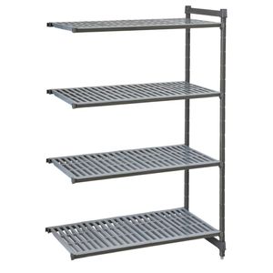 Cambro Camshelving Basics Plus Add-On Unit 4 Tier With Vented Shelves 1830H x 1480W x 540D mm