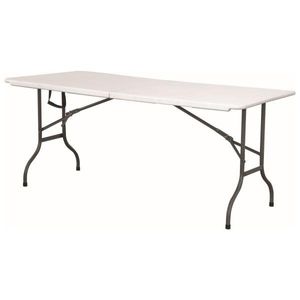 Centre Folding Table 6' White HDPE - CFT6 - 1