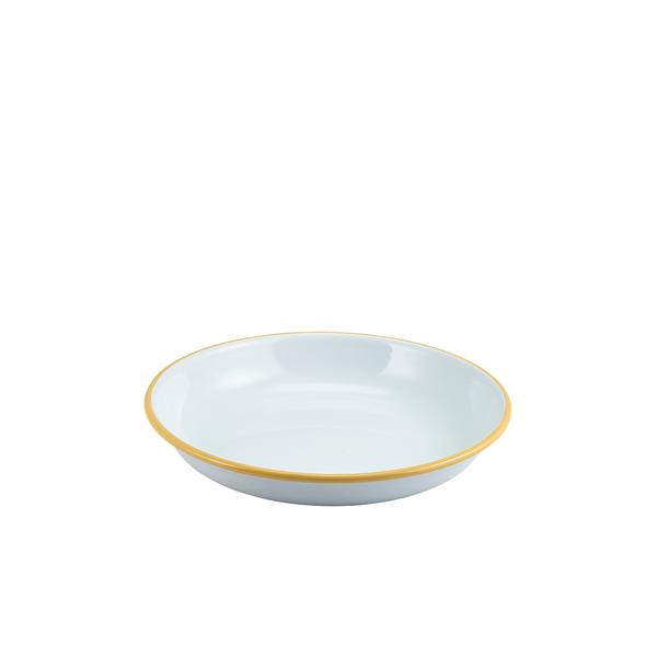 Piatto In Smalto Riso 20 Cm | Classico Bianco E Blu | Doppio Rivestimento Smaltato - Foto 2