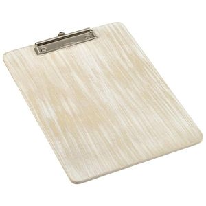 White Wash Wooden Menu Clipboard A4 24x32x0.6cm - WMC24W - 1