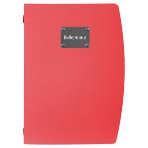 Rio A4 Menu Holder Red 4 Pages - MC-RCA4-RD - 1