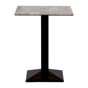 Turin Metal Base 600mm Square Poseur Table with Laminate Top in Concrete - CZ827 - 1