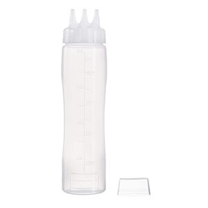 Araven Squeeze Sauce Bottle 3 Nozzles 50cl White - CZ803 - 1