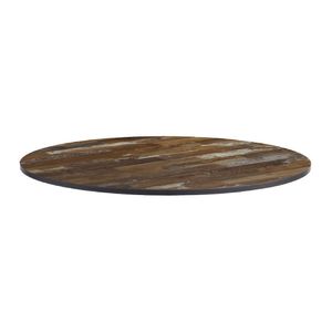 Extrema Round Planked Vintage Wood Table Top 690mm - HS696 - 1