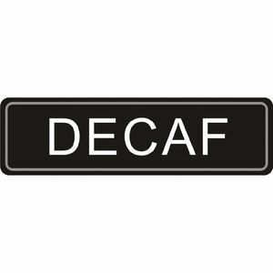 Adhesive Airpot Label - Decaf - K701 - 1
